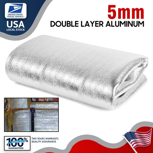 Easy to install 79x39 double-layer aluminum sound insulation mat heat shield