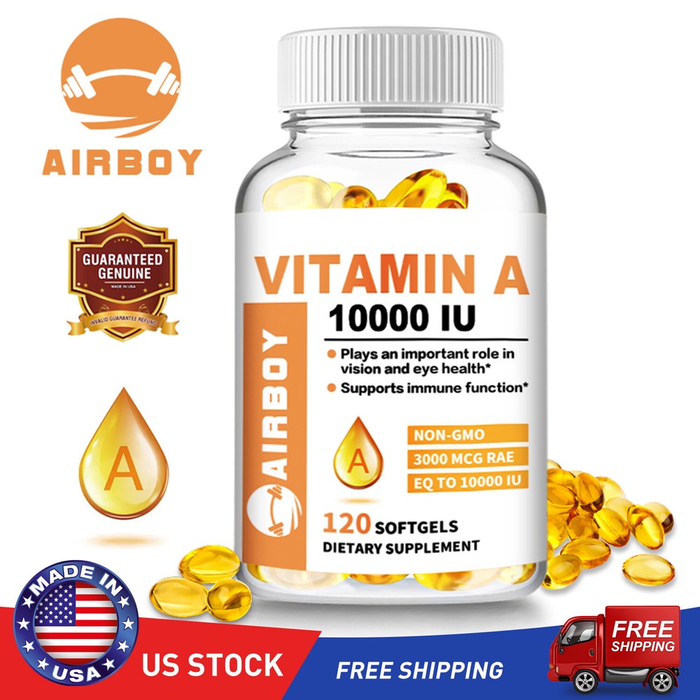Vitamin A 10,000 IU - Eye Health, Immune Support, Growth and Development of Bone