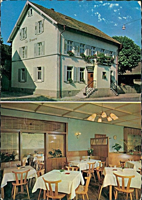 Postcard Baden-Württemberg (a044) Biengen Freiburg Gasthaus zur Brauerei un