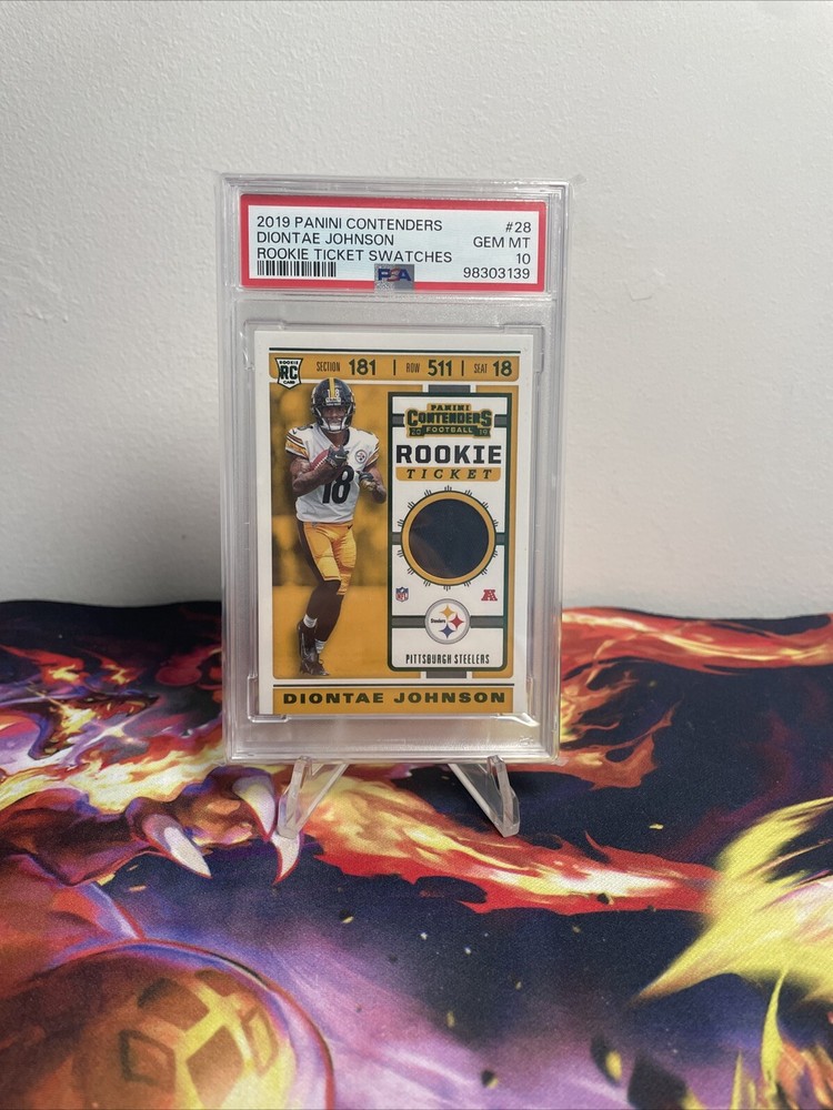 2019 Panini Contenders Dionte Johnson Rookie Tickets Swatches PSA GM 10