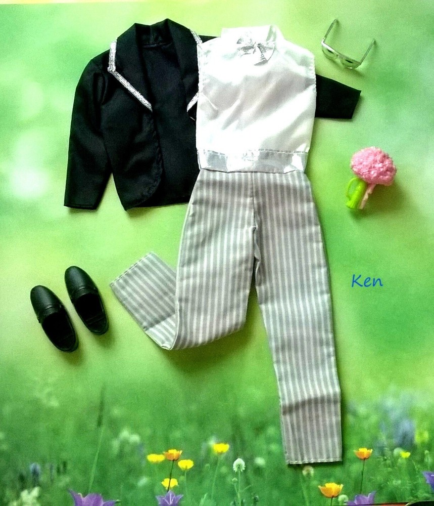 🚘Mattel Barbie Ken doll tuxedo, shoes plus accessories HTF 🚜