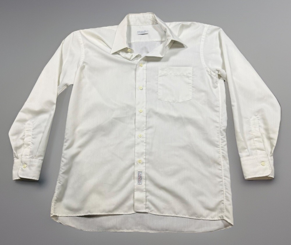 Christian Dior Tuxedo Shirt Mens 16 32-33 (M/L)White Pleated Bib Chemises