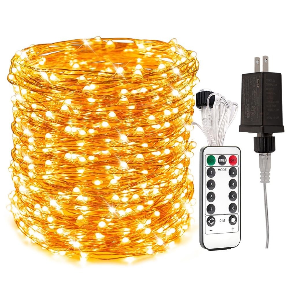 660FT Outdoor Waterproof Plug-in Fairy Lights - High Brightness Copper Wire for Long-Lasting Illumination