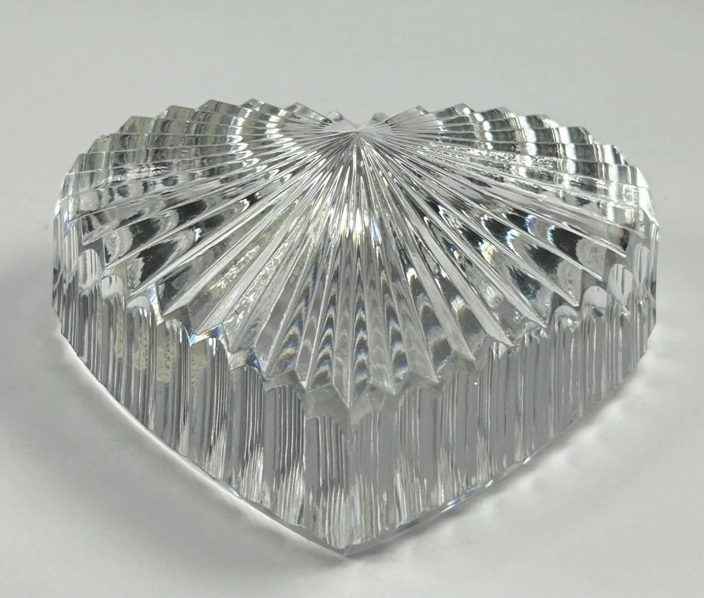 Waterford Crystal Heart Paperweight Handcut in Ireland Elegant Glass Gift