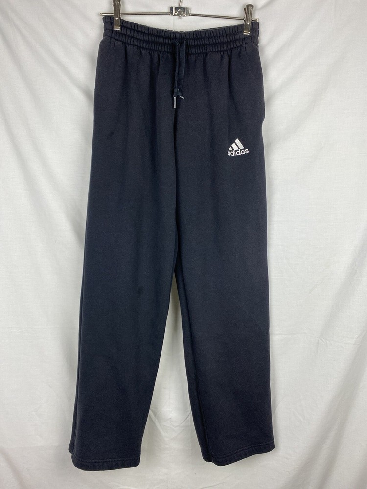 Adidas Track Pants Mens Small Black Casual Logo Winter Pockets Outdoors Sports