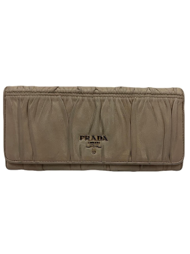 Prada Pink Leather Long Wallet Pre-Owned T1570-2