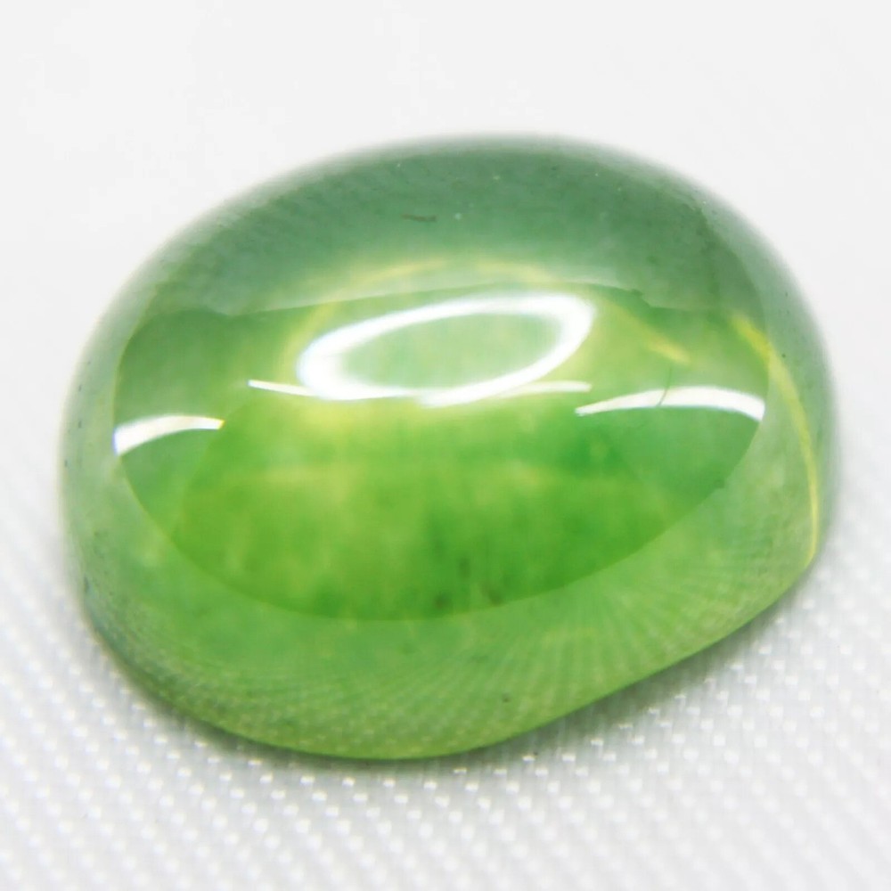 Natural Green Peridot Star Certified 8.5 Ct Oval Loose Gemstone