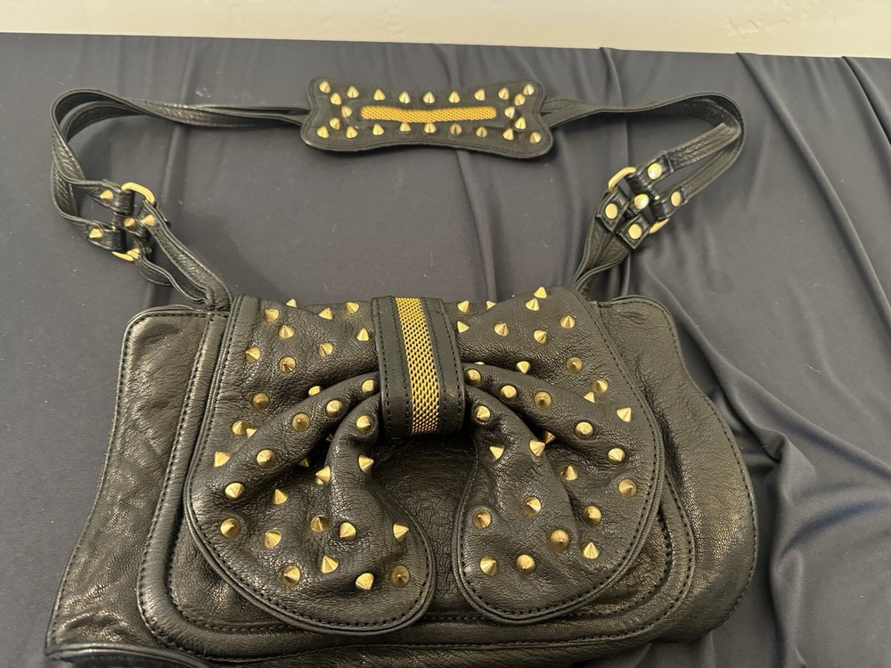 3.1 Phillip Lim Studded Leather Ribbon Shoulder Bag 0134MTG With Tags