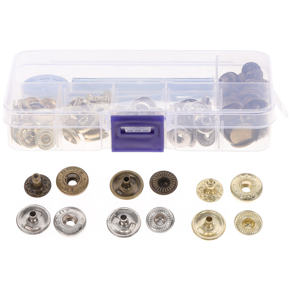 30 Sets Snap Fasteners Kit with Setter Tools for Easy DIY Install