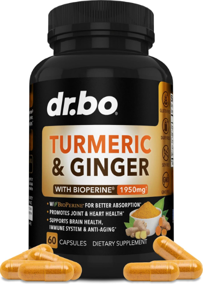 Turmeric Curcumin 1950mg Max Potency with Bioperine 60 Caps