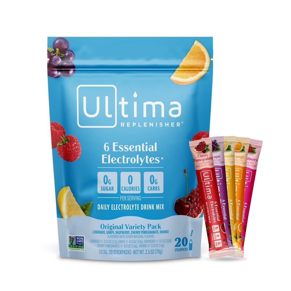 Ultima Replenisher Sugar-Free Electrolyte Powder Drink Mix for Daily Hydration