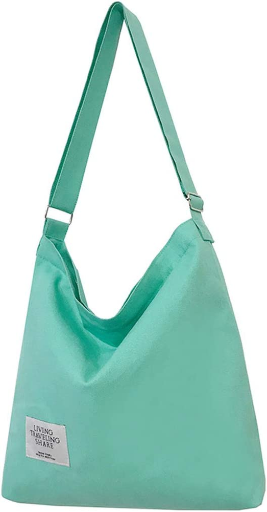 Women'S Retro Large Size Canvas Shoulder Bag Hobo Crossbody Handbag Casual Tote