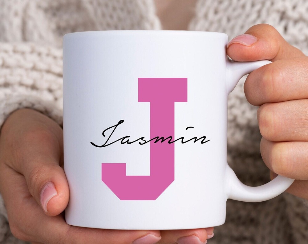 Personalized Monogram Initial Name Mug Hot Chocolate Tea Coffee Cup Warm And Coz