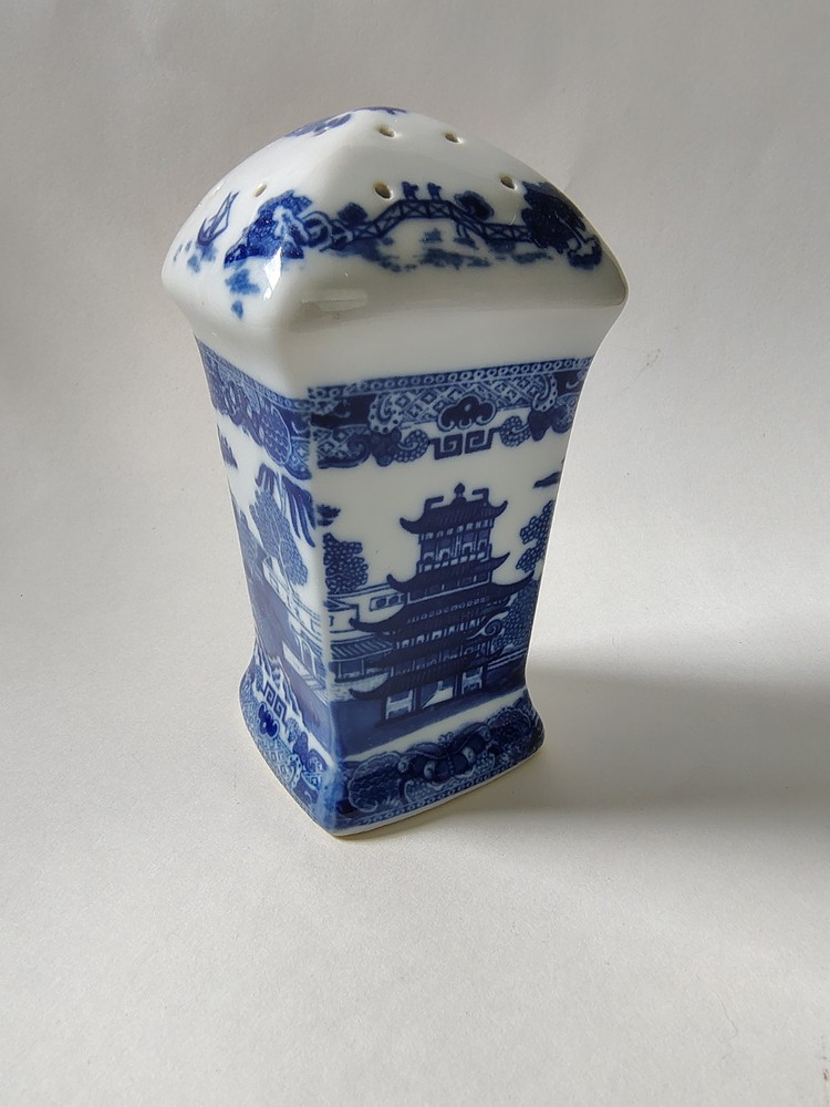 Vintage Japanese Blue & White 4-Sided 17-Hole Hat Pin Holder