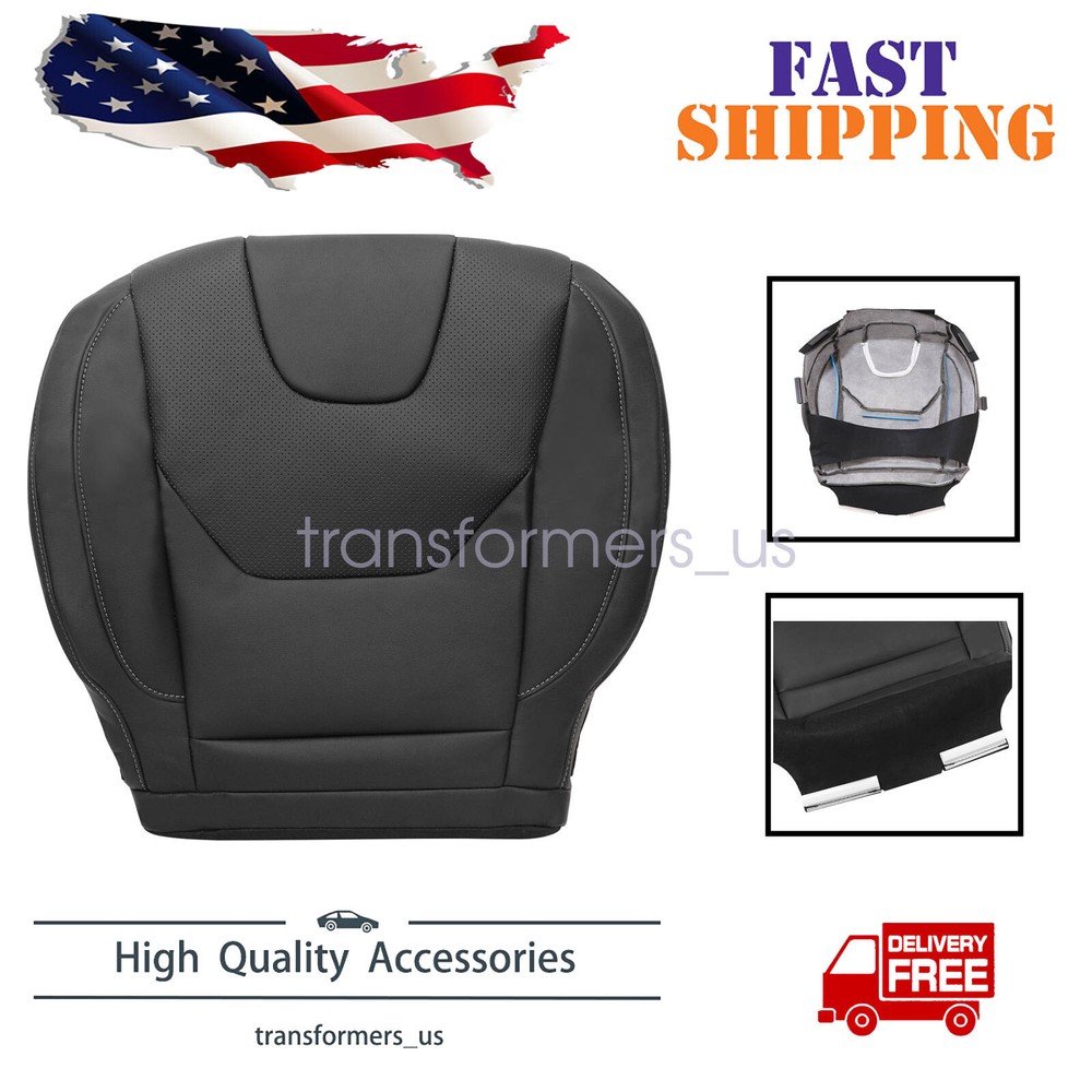 Fits Ford Fusion Titanium 2013-2017 Leather Seat Cover Driver Side Bottom Black