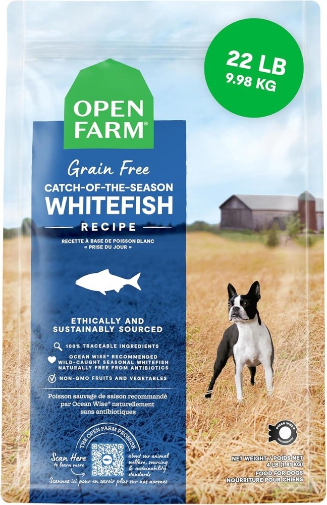Open Farm, Grain-Free Dry Dog Food,Kibble,Ethically Sourced Ingredients 22lb Bag
