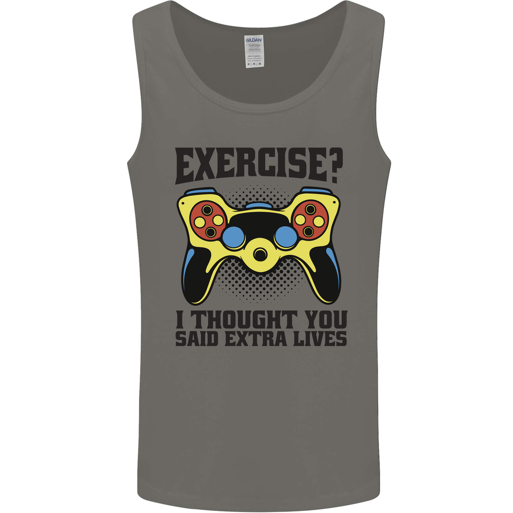 Gaming I Thought Said Extra Lives Gamer Mens Vest Tank Top