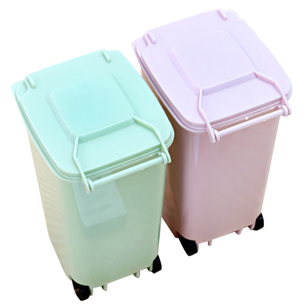 2 Pcs Mini Garbage Can Toys Trash Desktop Pen Holder Office