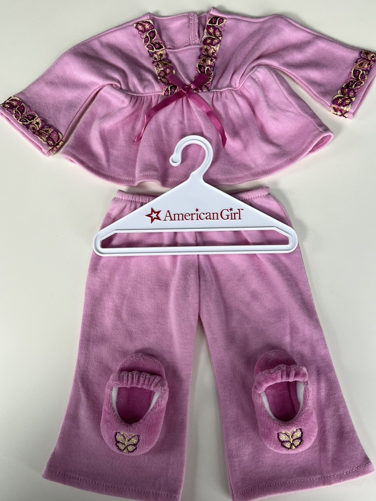 American Girl Doll Julie Pajama Set with Cozy Slippers