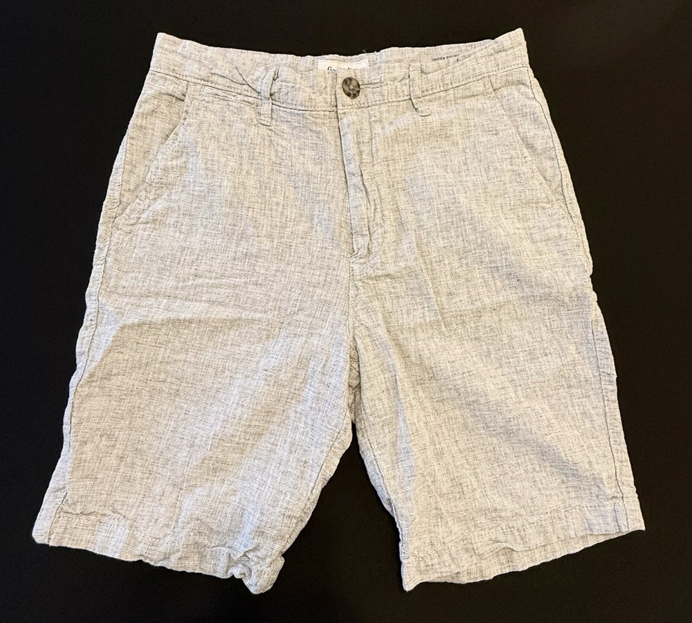 Men's Grey Lightweight Breathable Flat Front Shorts Sz 28 Goodfellow & Co