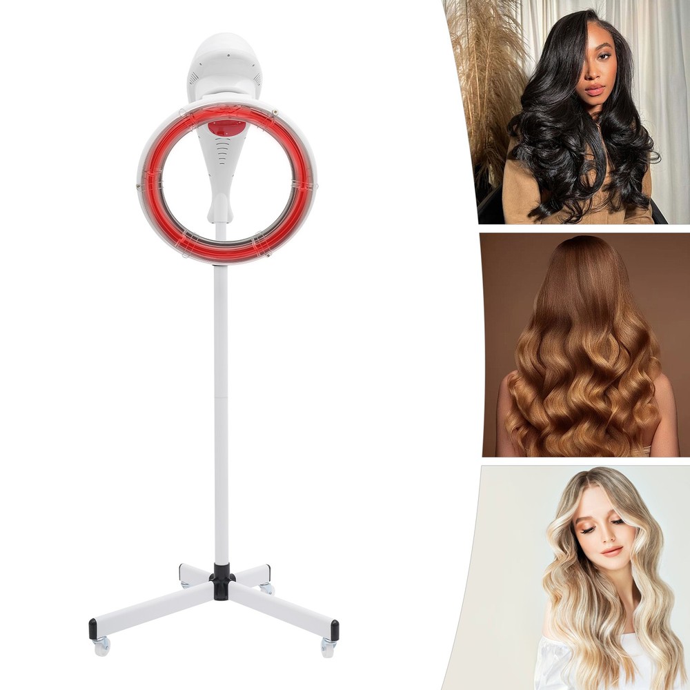 Professional Infrared Hair Dryer Stand with Wheels for Salon Styling