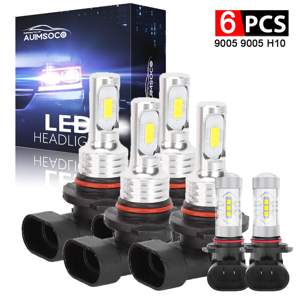 For Ford EXPEDITION 2003-2006 6000K 6X LED Headlight & Fog Light Bulbs Combo Kit