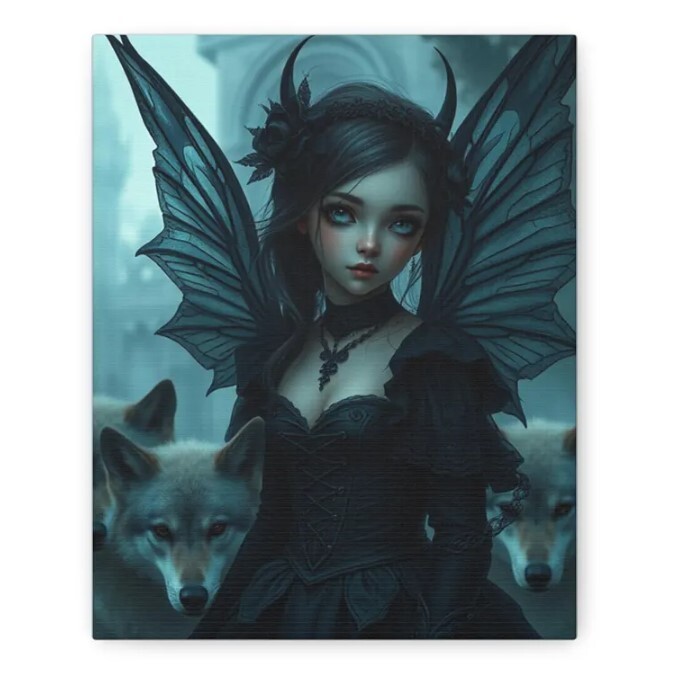 Dark Wolf Pack Fantasy Wall Art for Home Decor Lovers