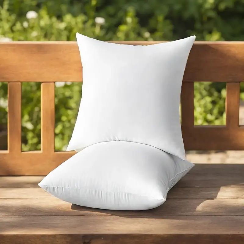 2Packs 18x18inch Throw Pillow Insert Hypoallergenic High Resilient Cotton White