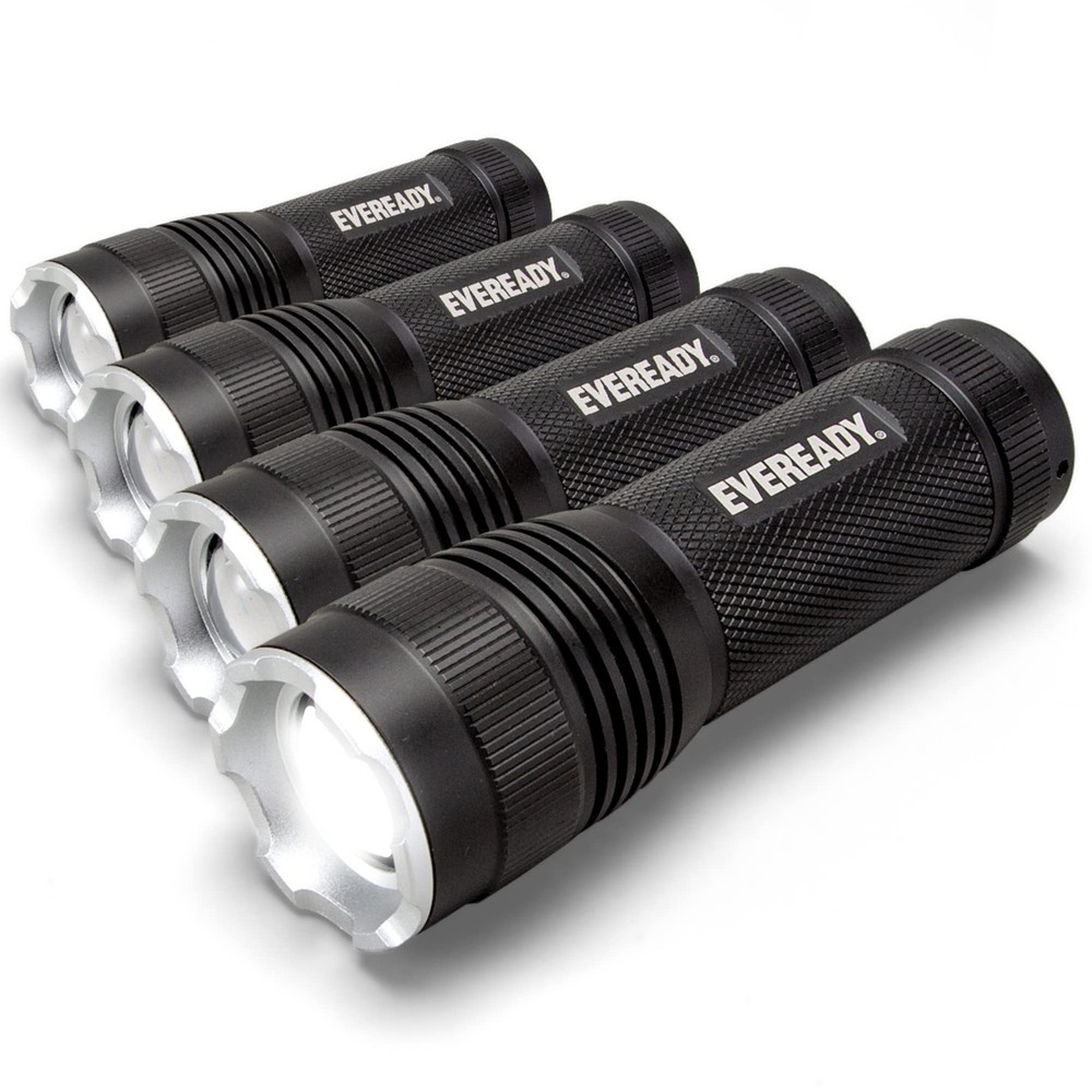 4-Pack S300 PRO LED Tactical Flashlight IPX4 Water-Resistant