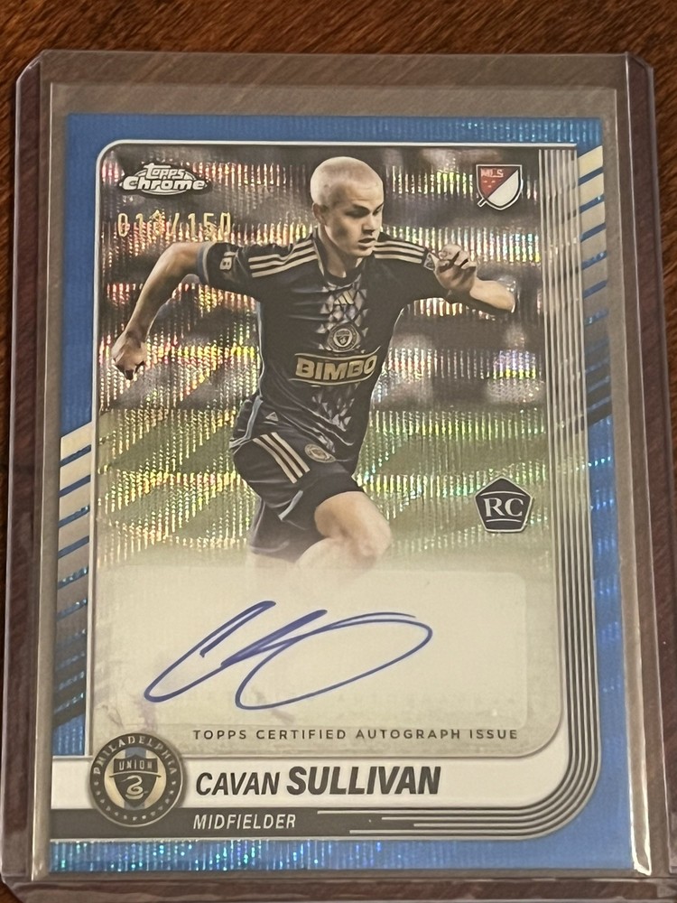 2025 TOPPS Chrome MLS CAVAN SULLIVAN Blue Wave Refractor /150 RC Auto!!!