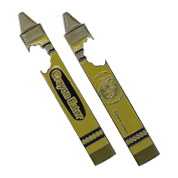 MARINE CORPS DEVIL DOG GYRENE GREEN  CRAYON EATER 3.5