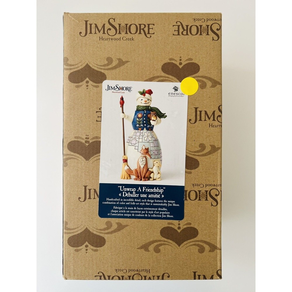 Enesco Jim Shore Heartwood Creek Snowman Figurine with Animals New in Box 6005248