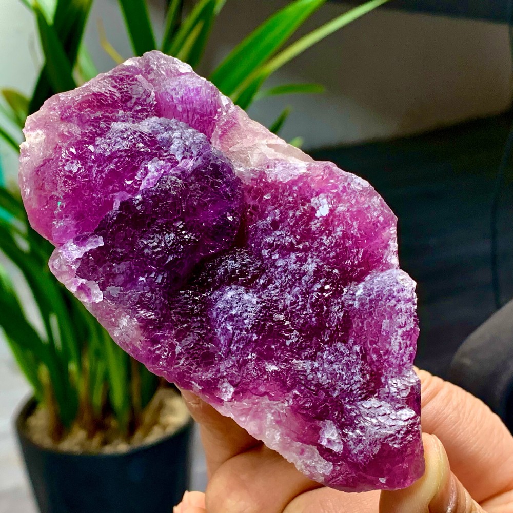 308G Natural Transparent Purple Cubic Fluorite Crystal Specimen from China