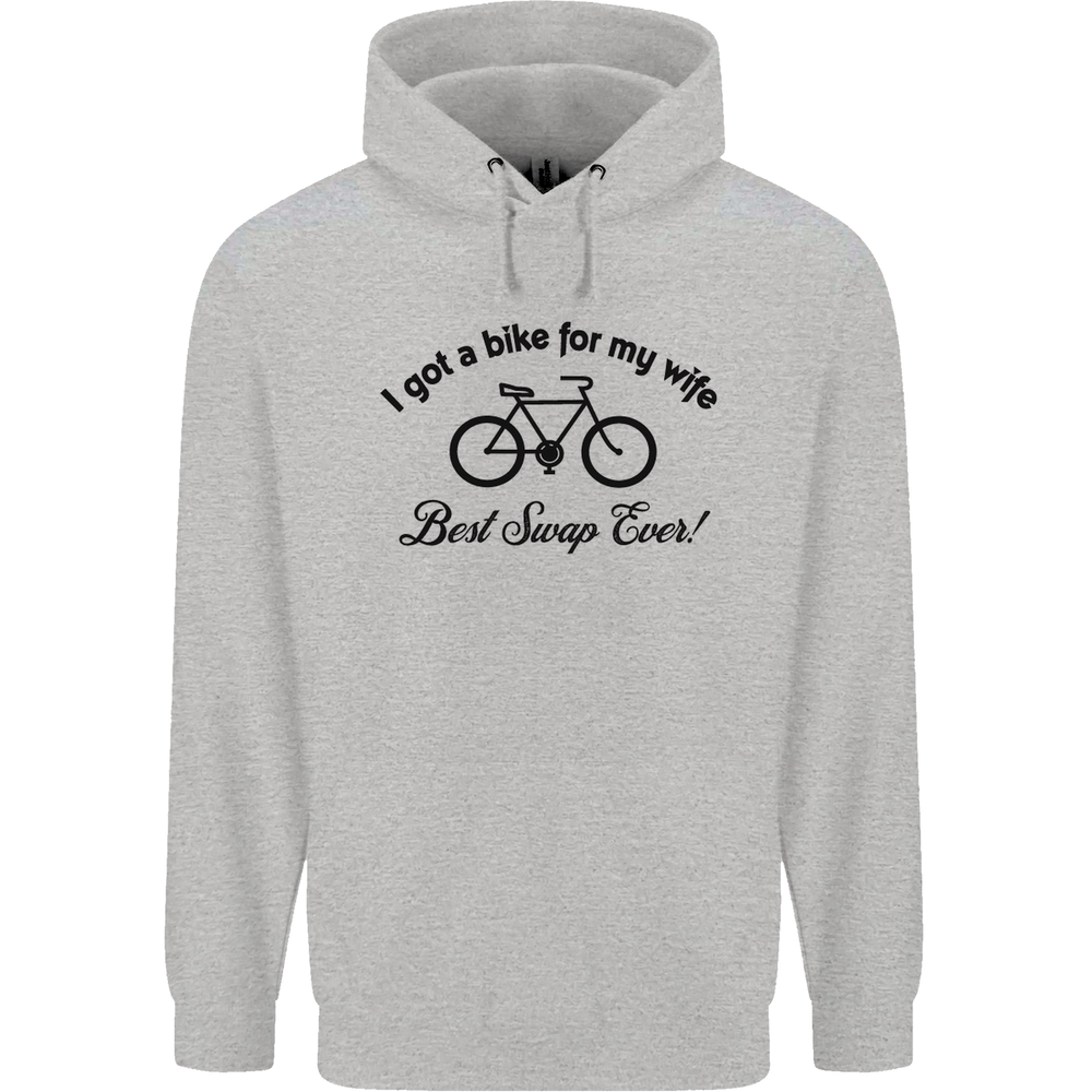 Cycling A Bike for My Wife Cyclist Funny Mens 80% Cotton Hoodie