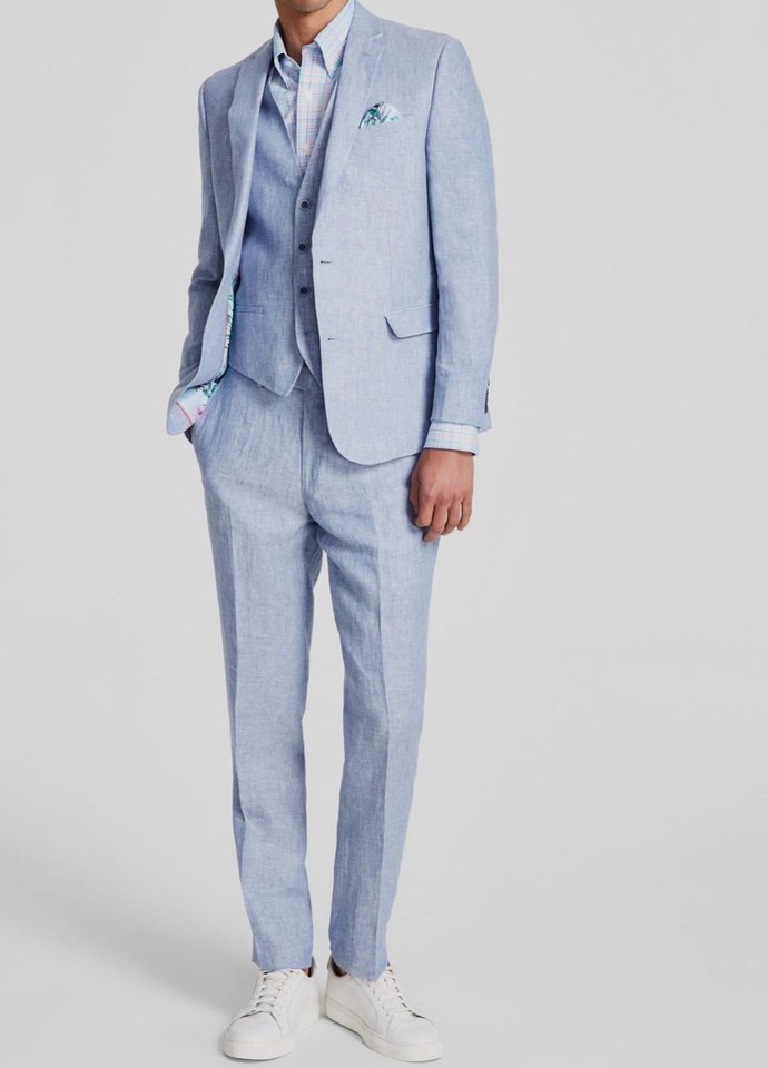 Bar III Men's Slim Linen Suit Jackets 36 S Pants 30 X 30  NEW $495