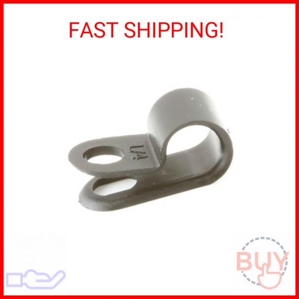 1/8 Inch Black Nylon Wire Cable Clamps 50-Pack for Secure Organization