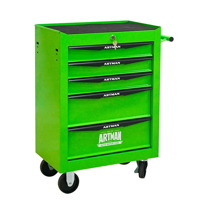 5-Drawer Tool Chest Cabinet Rolling Tool Cart Tool Storage Box on Wheels Garage