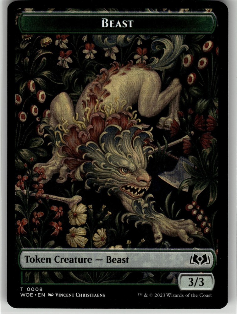 BEAST TOKEN Wilds of Eldraine #8 WOE(NM+)(MTG)