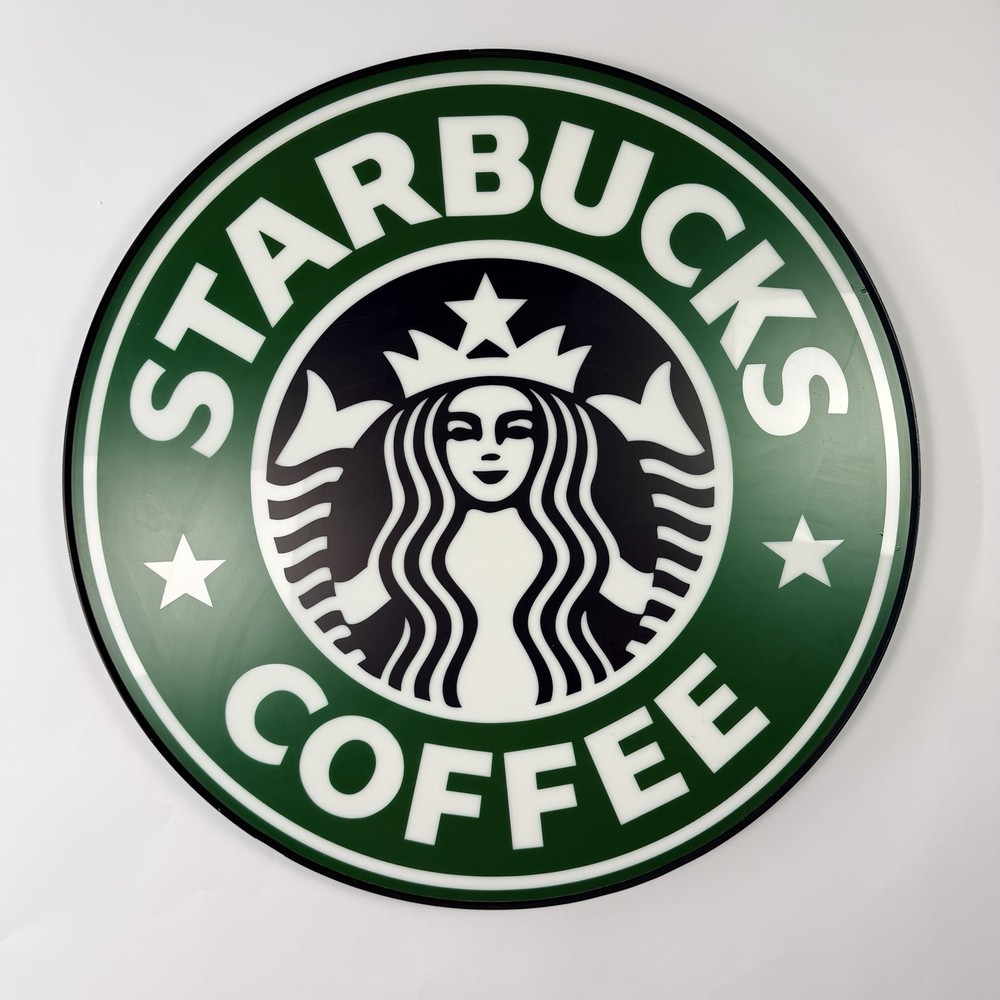 Authentic 24” Starbucks Coffee Store Wall Sign Round Logo Retail Display Decor