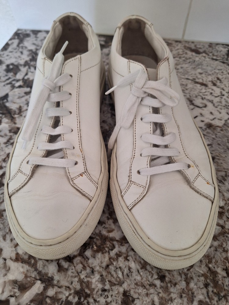 Women by Common Projects - White Low Achilles Leather Trainers - Size 38 (8 USA)