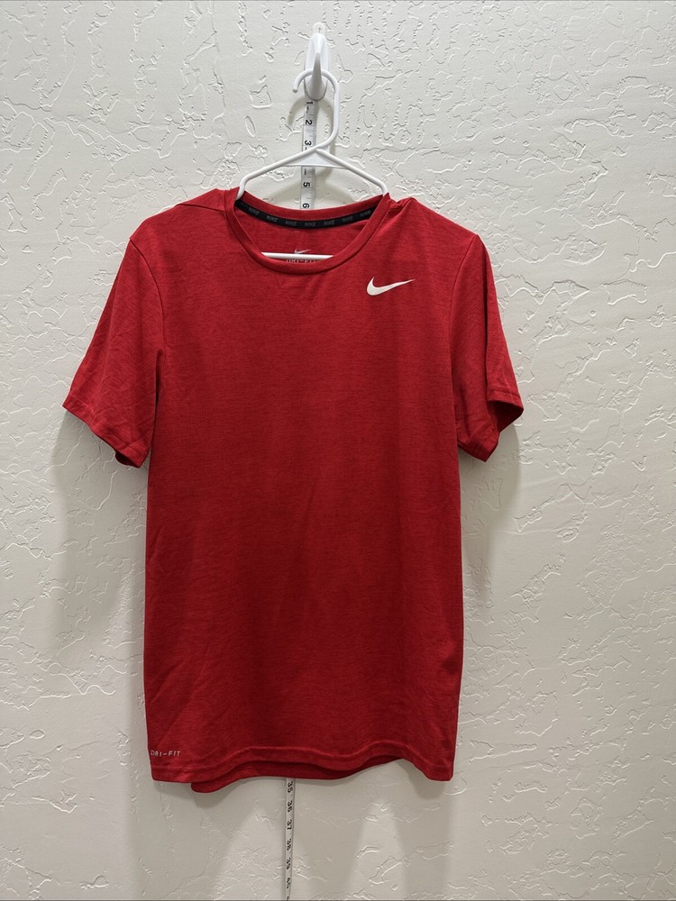 Men's NIKE RUN red dri fit athletic tee - SMALL SM