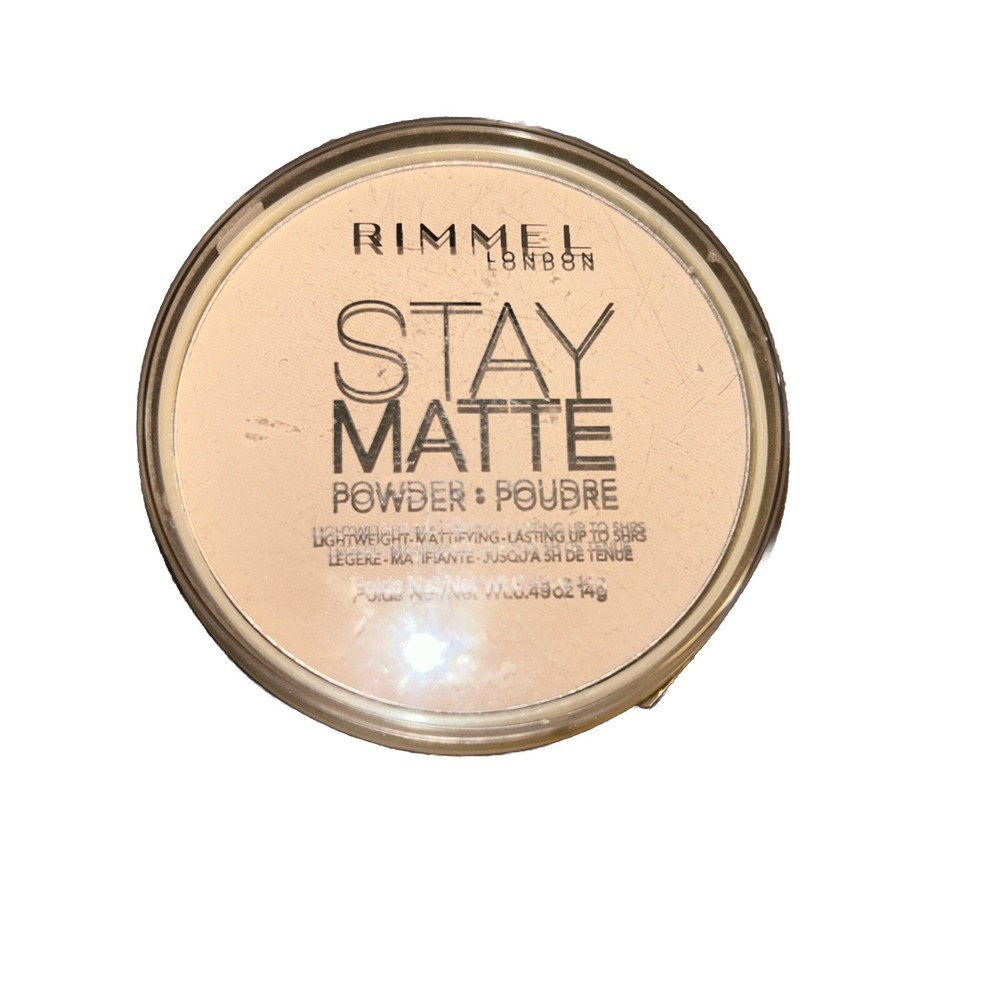 Rimmel London Stay Matte - 003 Natural - Pressed Powder, Lightweight, High Cover