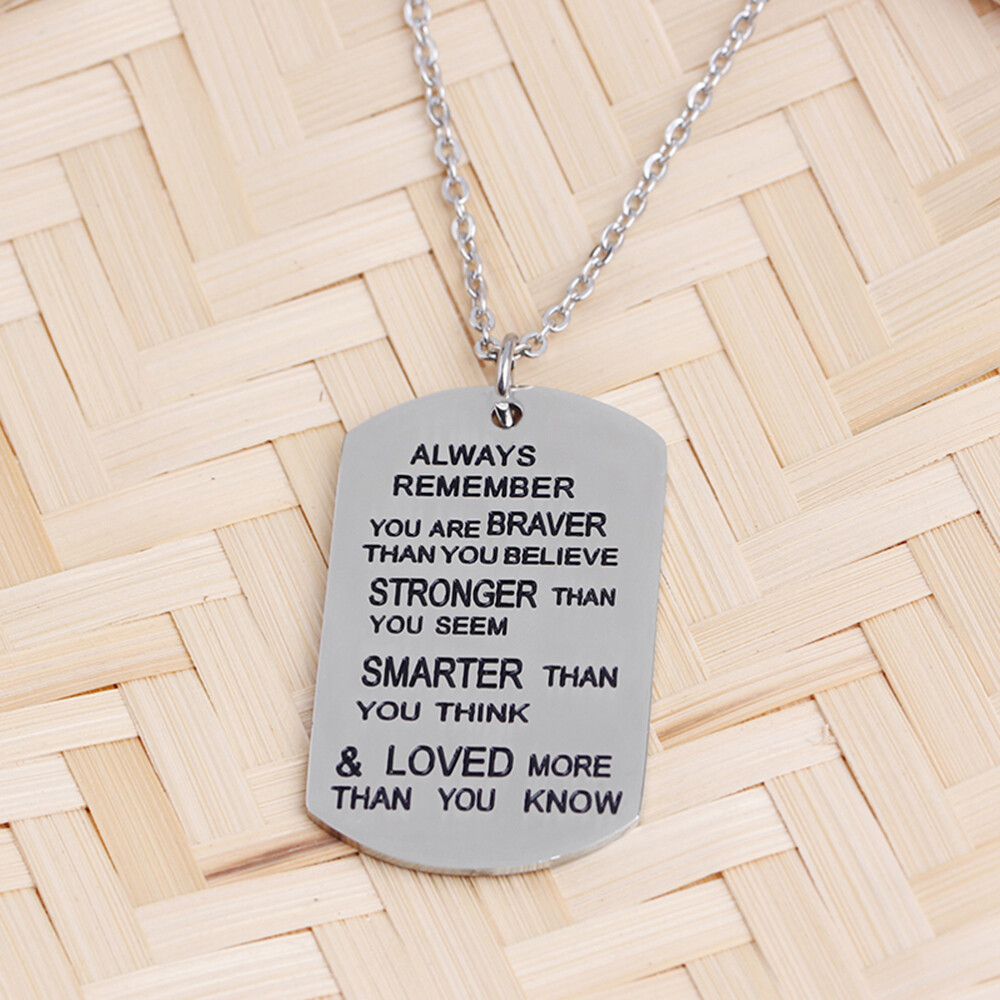 Sons Jewelry Gift Tag Pendant Necklace Inspirational Jewelry Gift