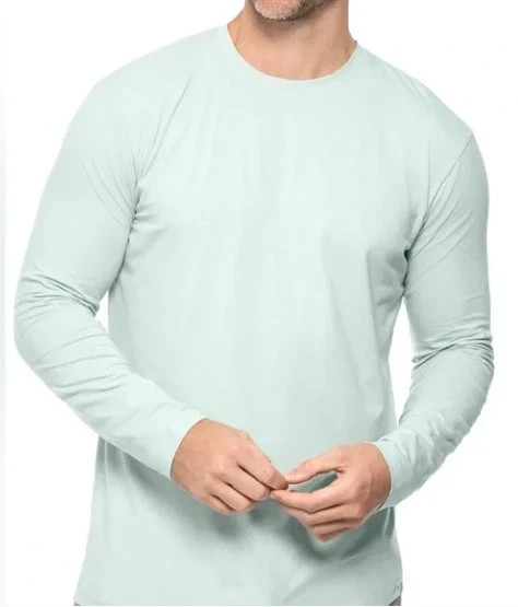 ALFANI Alfatech Solid Cloud Blue Active Shirt Stretch Lightweight Regular Fit L