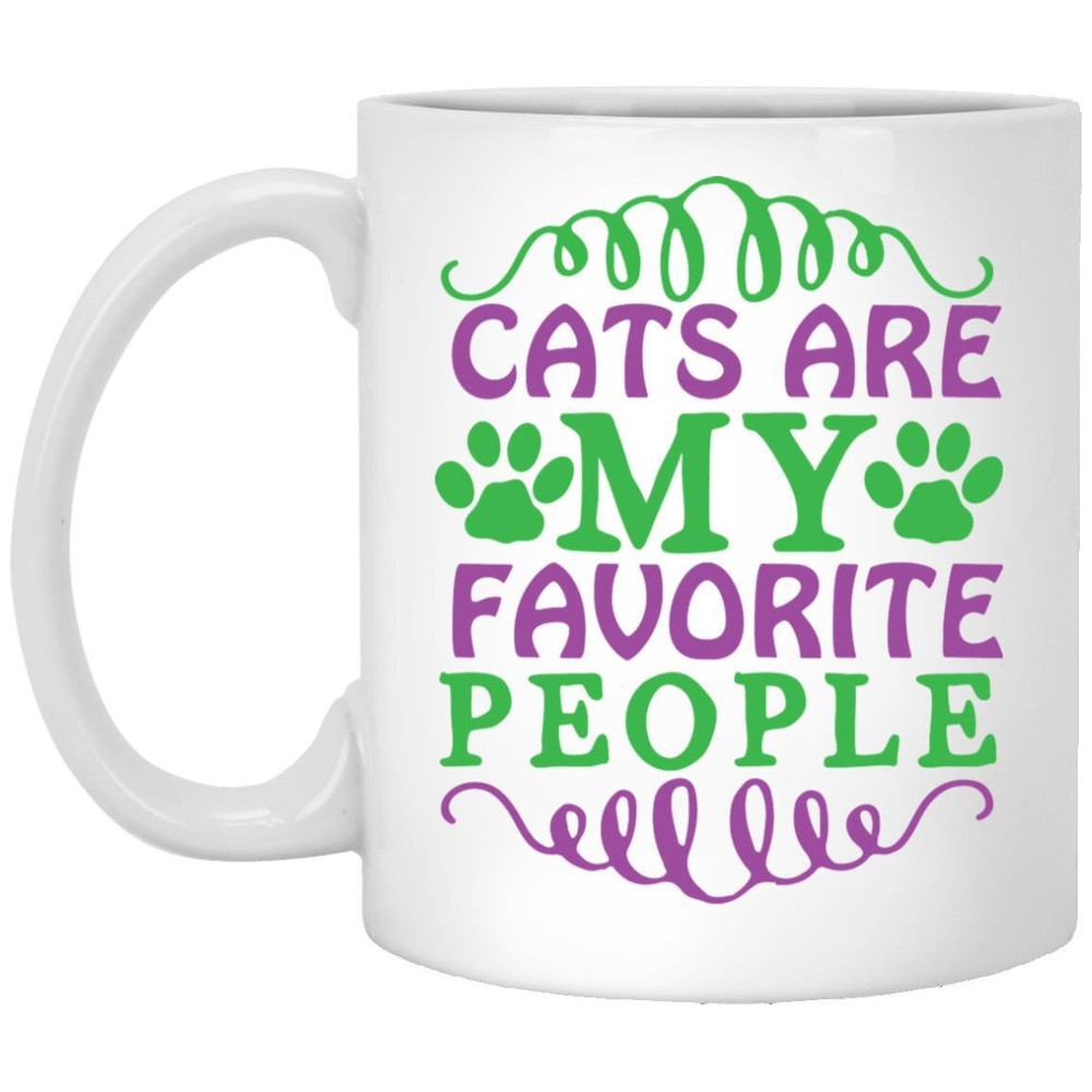 Cat Lover Coffee Mug Cats Are My Favorite People  Coffee Mugs Gift For Cat