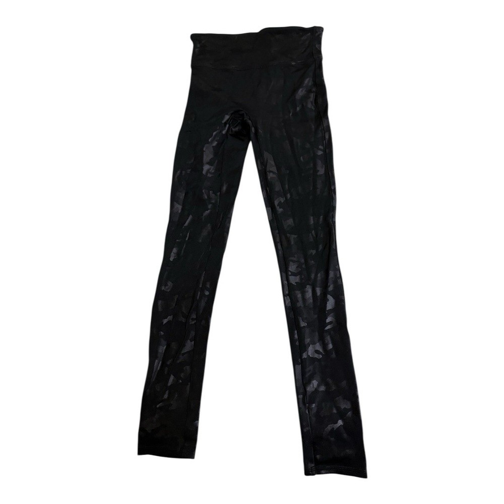 Spanx Womens Shimmer Ankle Leggings with Elastic Waistband Black XS