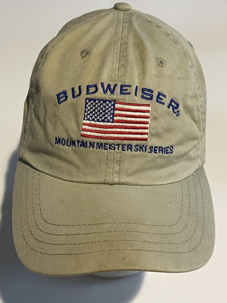 Budweiser Mountain Meister Ski Series Baseball Hat Men's Adj Strapback Cap USA
