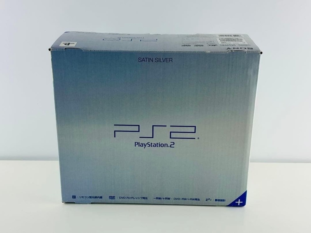PlayStation 2 PS2 SCPH-50000 TSS Satin Silver Console Complete in Box RARE Color