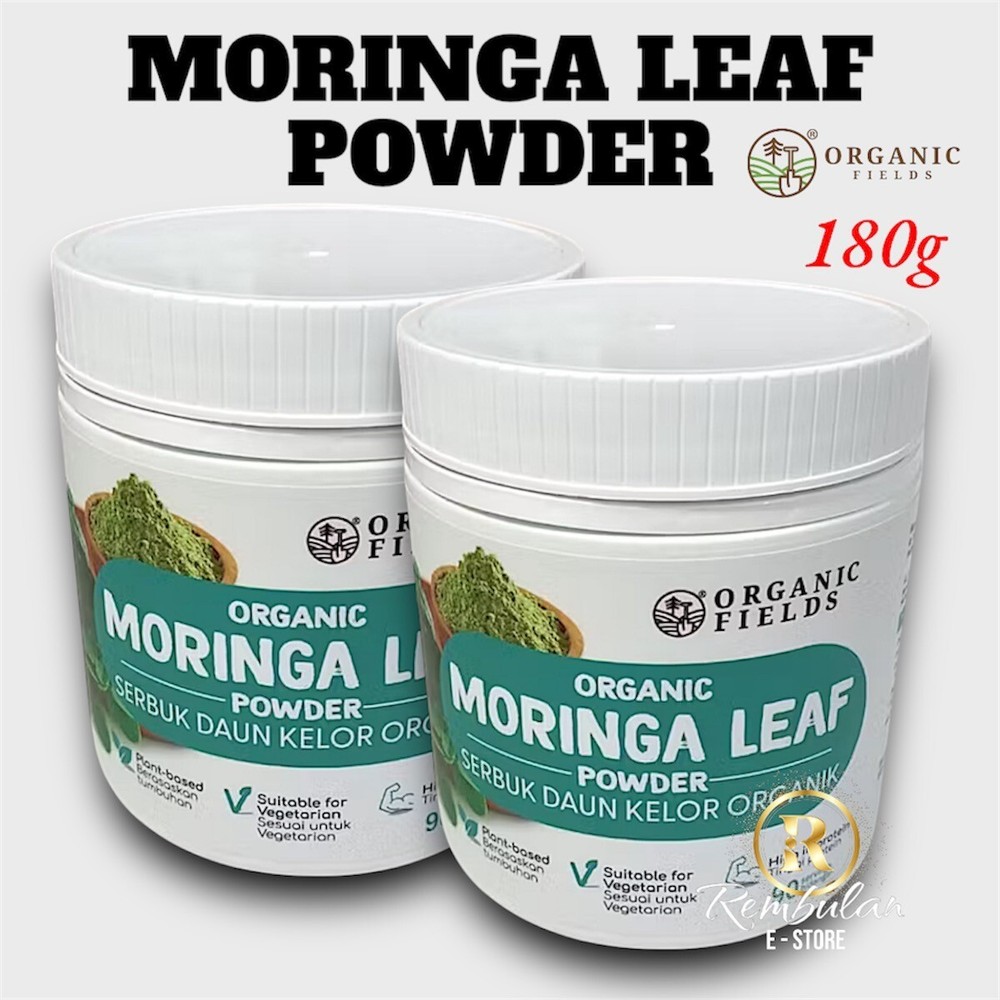 Organic Fields Moringa Leaf Powder Superfood Antioxidant 180g Natural