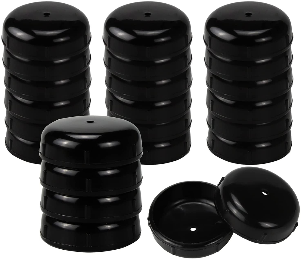 24 Pack Wrought Iron Patio Furniture Feet Caps 1-1/2 Inch round Plastic Outdoor